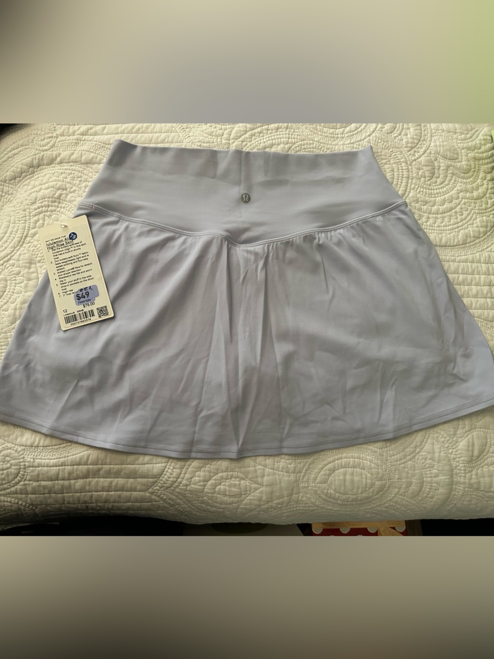 lululemon athletica lavender high-rise athletic skirt